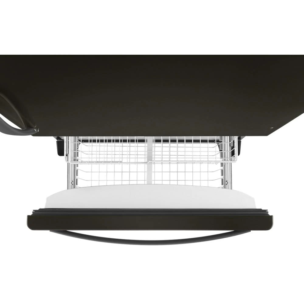 Whirlpool 33-inch wide Bottom-Freezer Refrigerator - 22 cu. ft. - Black Stainless (WRB322DMHV)