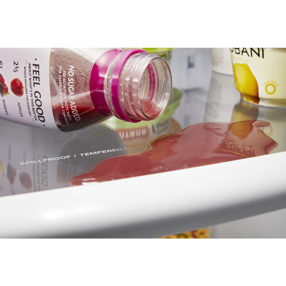 Whirlpool 33-inch wide Bottom-Freezer Refrigerator - 22 cu. ft. - Black Stainless (WRB322DMHV)