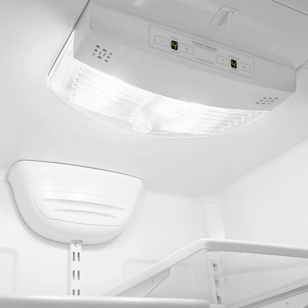 Whirlpool 30-inches wide Bottom-Freezer Refrigerator with SpillGuard™ Glass Shelves - 18.7 cu. ft. - White-on-White (WRB329DMBW)