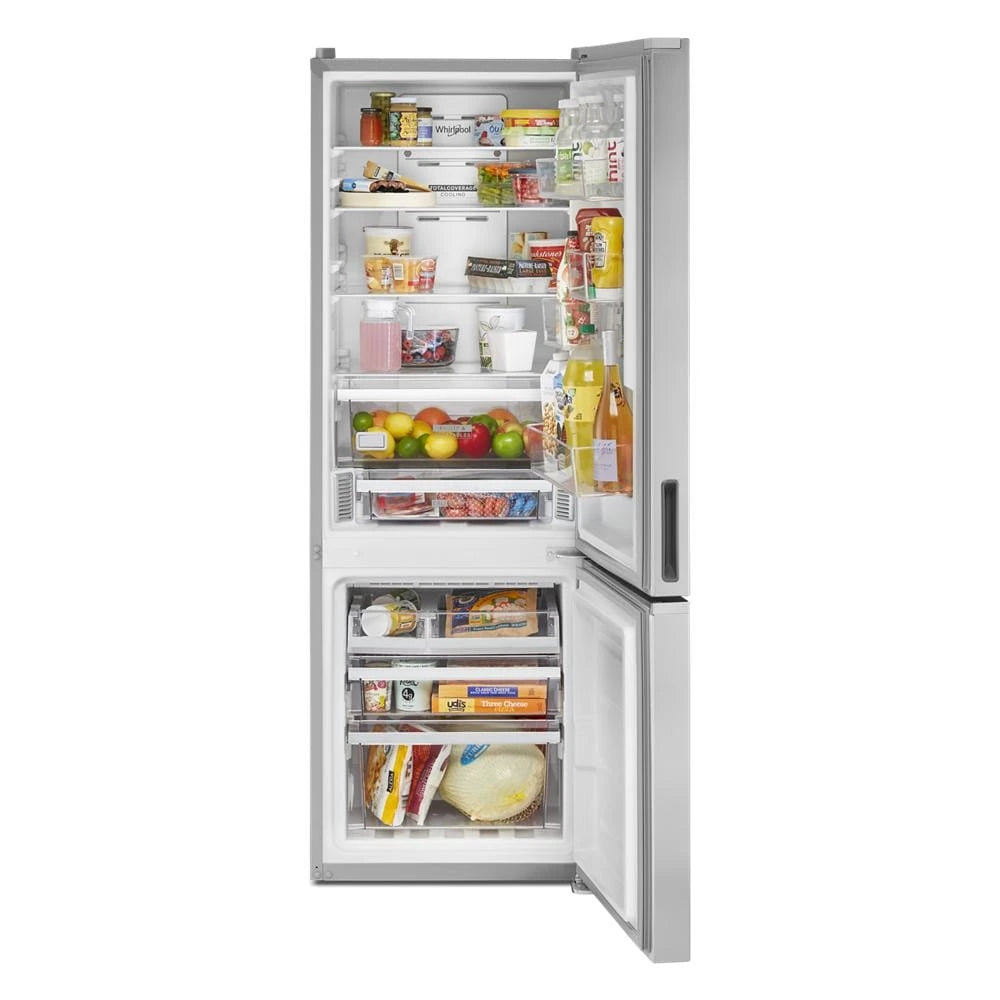 WHIRLPOOL 24-inch Wide Garage-Ready Bottom-Freezer Refrigerator - 12.9 cu. ft. - Fingerprint-Resistant Stainless Finish (WRB533CZJZ)