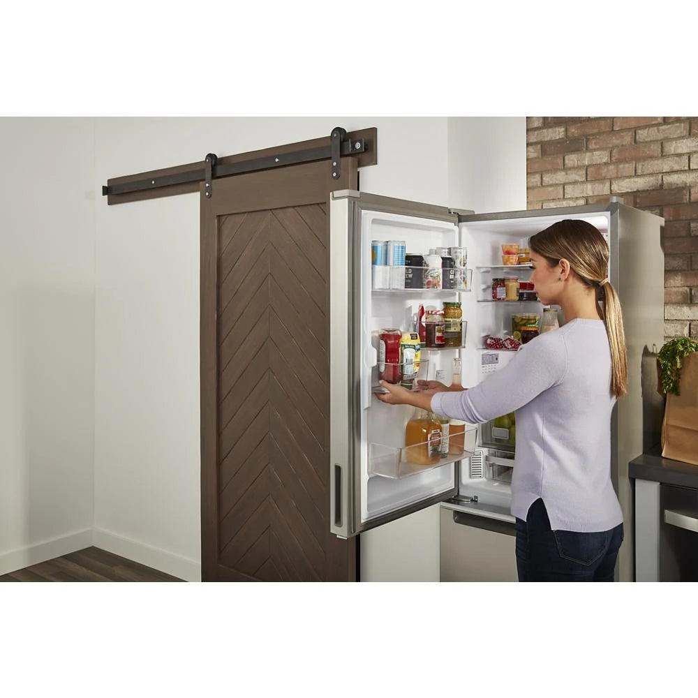 WHIRLPOOL 24-inch Wide Garage-Ready Bottom-Freezer Refrigerator - 12.9 cu. ft. - Fingerprint-Resistant Stainless Finish (WRB533CZJZ)