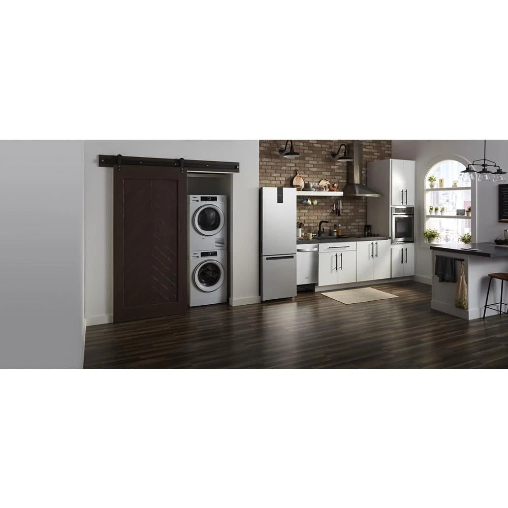 WHIRLPOOL 24-inch Wide Garage-Ready Bottom-Freezer Refrigerator - 12.9 cu. ft. - Fingerprint-Resistant Stainless Finish (WRB543CMJZ)