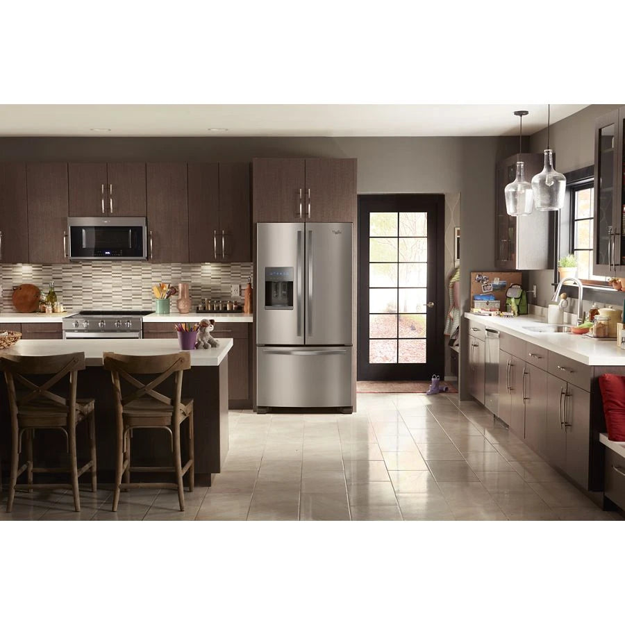 Whirlpool 36-inch Wide French Door Refrigerator - 25 cu. ft. - Fingerprint Resistant Stainless Steel (WRF555SDFZ)