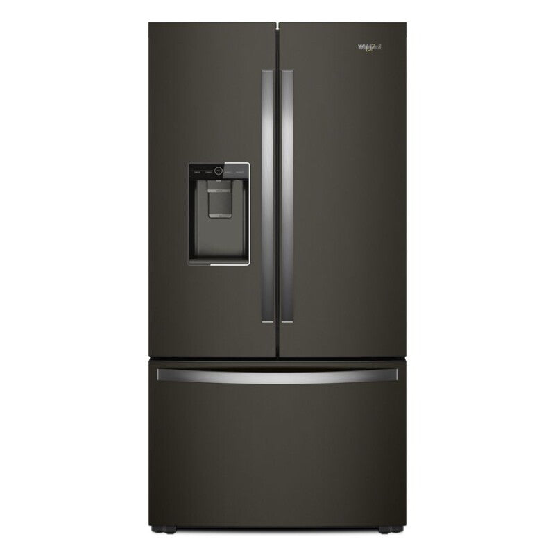 WHIRLPOOL 36-inch Wide Counter Depth French Door Refrigerator - 24 cu. ft. - Fingerprint Resistant Black Stainless (WRF954CIHV)
