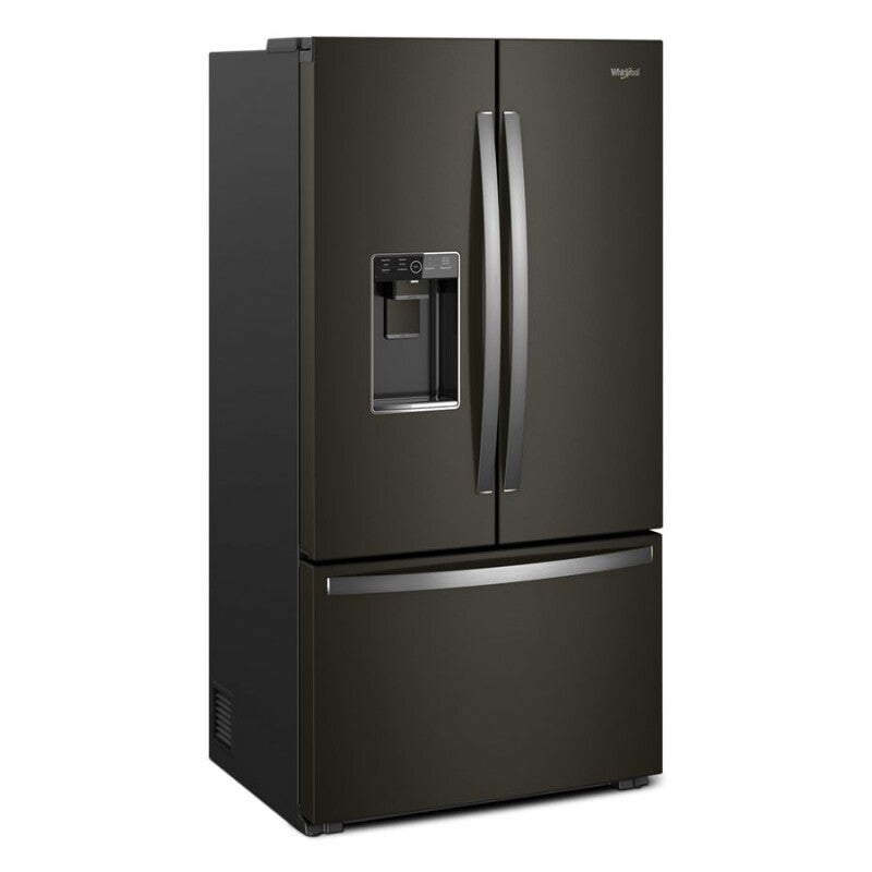 WHIRLPOOL 36-inch Wide Counter Depth French Door Refrigerator - 24 cu. ft. - Fingerprint Resistant Black Stainless (WRF954CIHV)