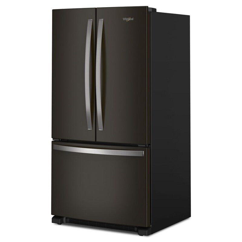 Whirlpool 36-Inch Wide Full-Depth French Door Bottom Mount Refrigerator - 25 cu. ft. - Print Resist Black Stainless (WRFF3236RV)