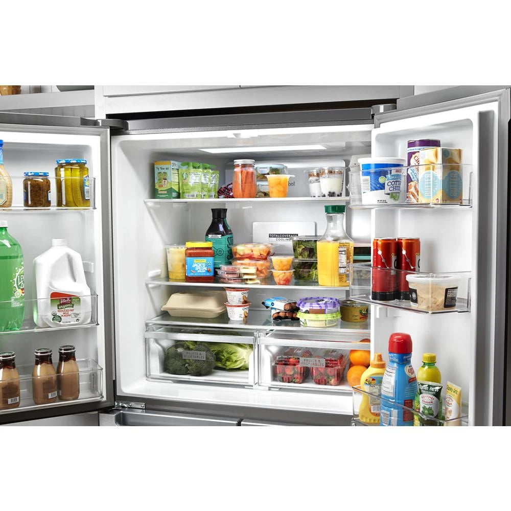 WHIRLPOOL 36-inch Wide Counter Depth 4 Door Refrigerator - 19.4 cu. ft. - Fingerprint-Resistant Stainless Finish (WRQA59CNKZ)