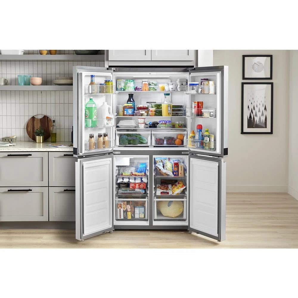 WHIRLPOOL 36-inch Wide Counter Depth 4 Door Refrigerator - 19.4 cu. ft. - Fingerprint-Resistant Stainless Finish (WRQA59CNKZ)