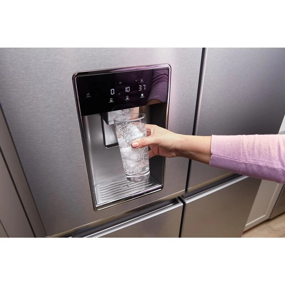 WHIRLPOOL 36-Inch Counter Depth 4 Door Refrigerator with Ice Maker in Door - Fingerprint Resistant Stainless Steel (WRQC7836RZ)