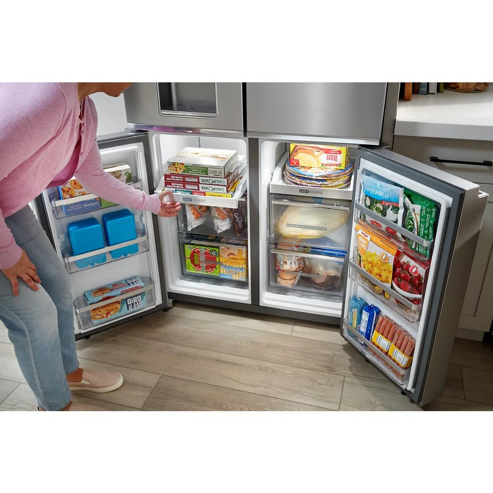 WHIRLPOOL 36-Inch Counter Depth 4 Door Refrigerator with Ice Maker in Door - Fingerprint Resistant Stainless Steel (WRQC7836RZ)