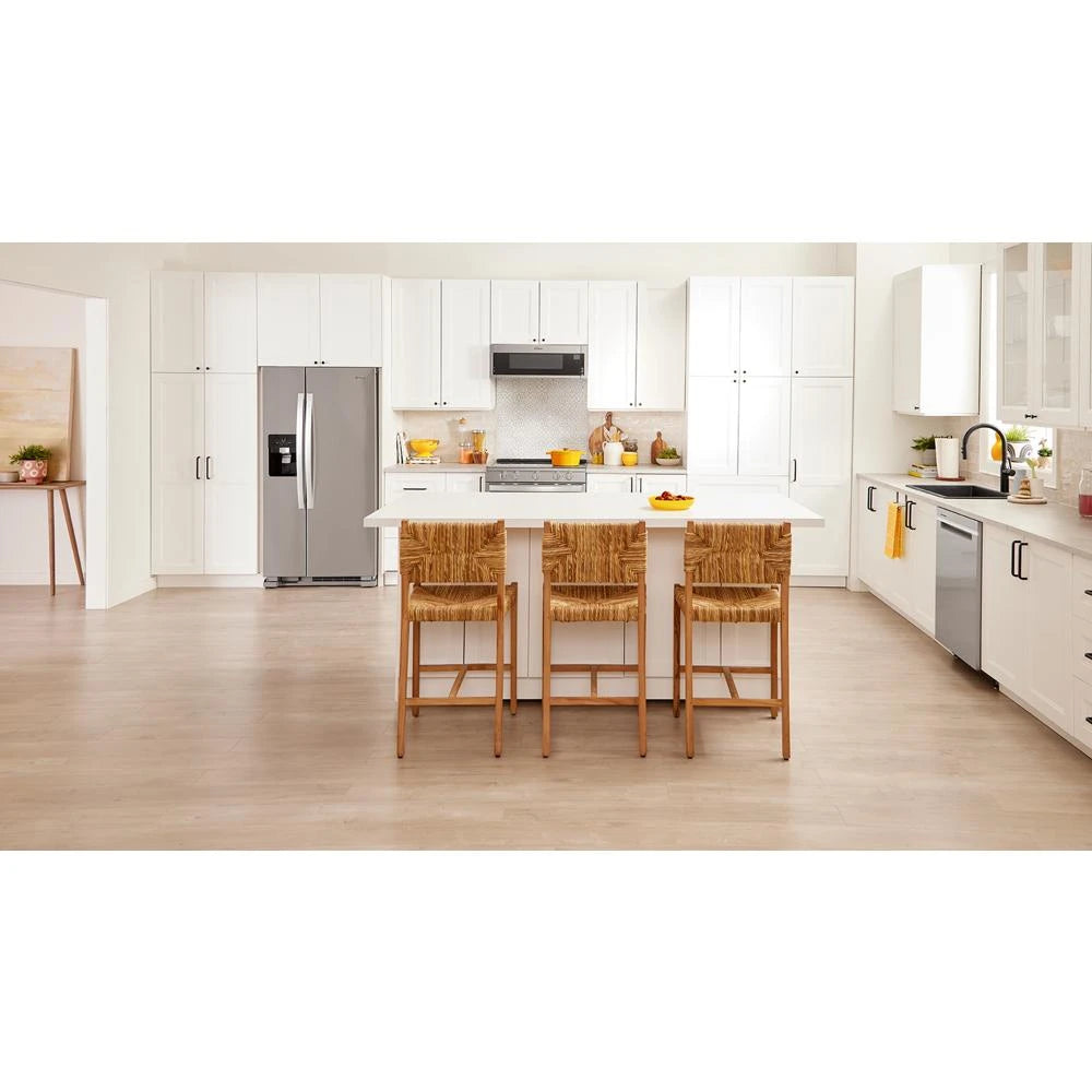 WHIRLPOOL 33-inch Wide Side-by-Side Refrigerator - 22 cu. ft. - Fingerprint-Resistant Stainless Finish (WRS312SNHM)