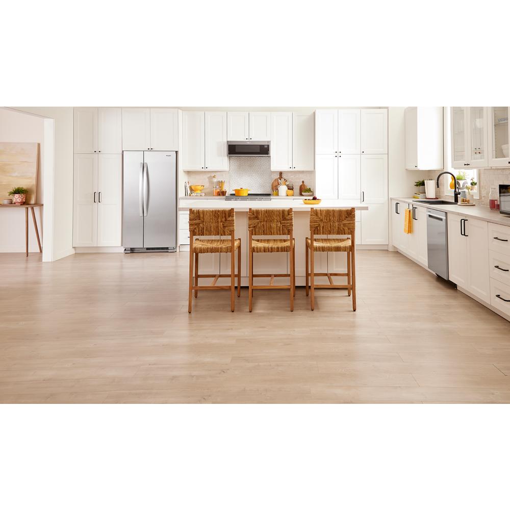 Whirlpool 33-inch Wide Side-by-Side Refrigerator - 22 cu. ft. - Monochromatic Stainless Steel (WRS312SNHM)