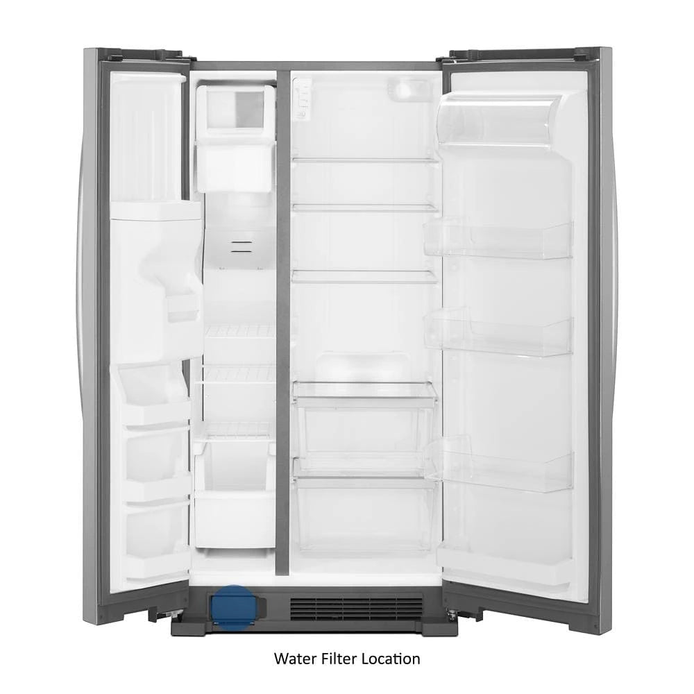 Whirlpool 36-inch Wide Side-by-Side Refrigerator - 24 cu. ft. - Fingerprint-Resistant Stainless Finish (WRS315SDHM)
