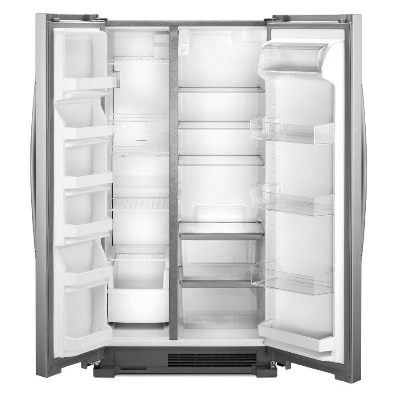 Whirlpool 36-inch Wide Side-by-Side Refrigerator - 25 cu. ft. - Monochromatic Stainless Steel (WRS315SNHM)