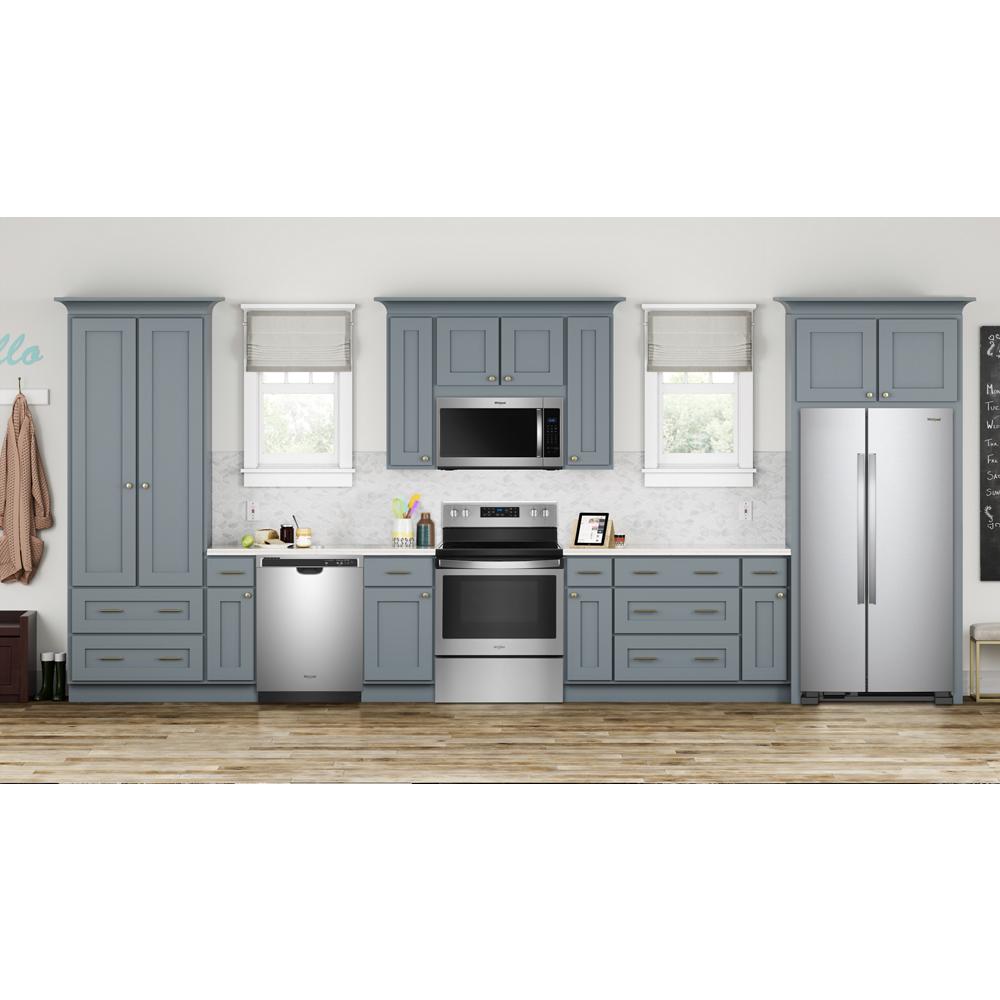 Whirlpool 36-inch Wide Side-by-Side Refrigerator - 25 cu. ft. - Monochromatic Stainless Steel (WRS315SNHM)