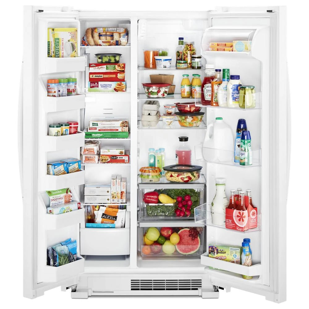 WHIRLPOOL 36-inch Wide Side-by-Side Refrigerator - 25 cu. ft. - White (WRS315SNHW)