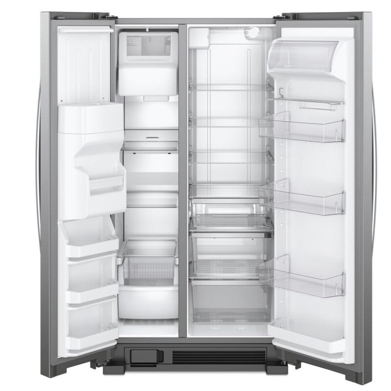 Whirlpool 33-inch Wide Side-by-Side Refrigerator - 21 cu. ft. - Fingerprint-Resistant Stainless Finish (WRS321SDHZ)