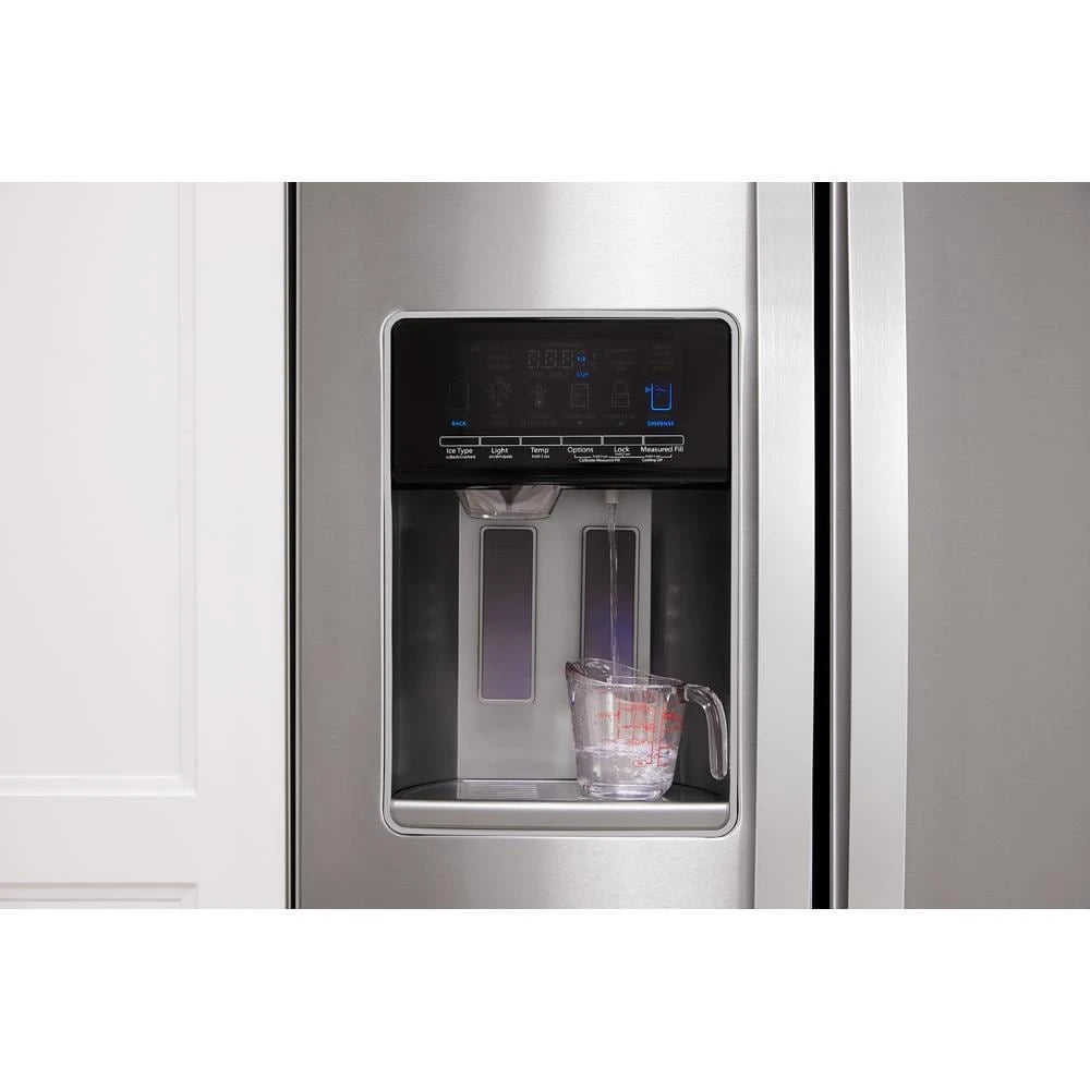WHIRLPOOL 33-inch Wide Side-by-Side Refrigerator - 21 cu. ft. - Fingerprint-Resistant Stainless Finish (WRS321SDHZ)