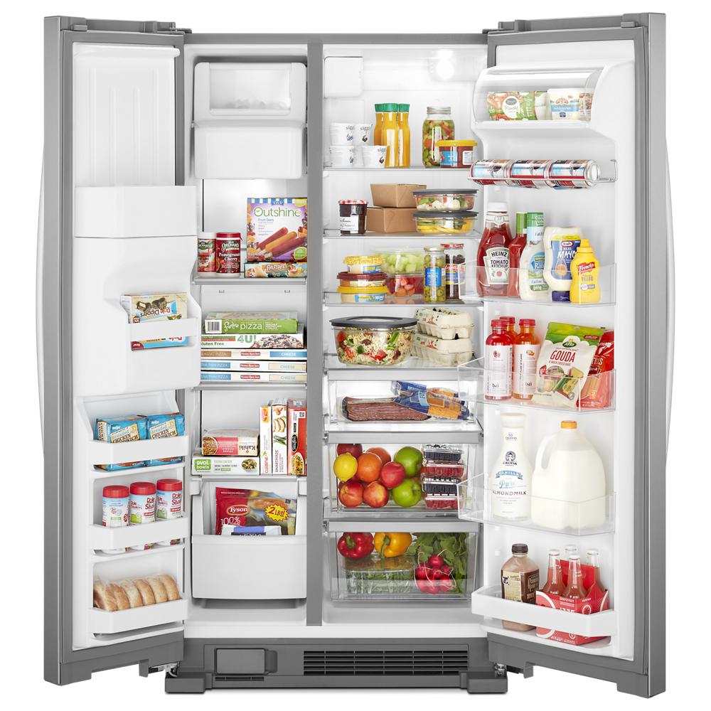 Whirlpool 33-inch Wide Side-by-Side Refrigerator - 21 cu. ft. - Fingerprint-Resistant Stainless Finish (WRS321SDHZ)
