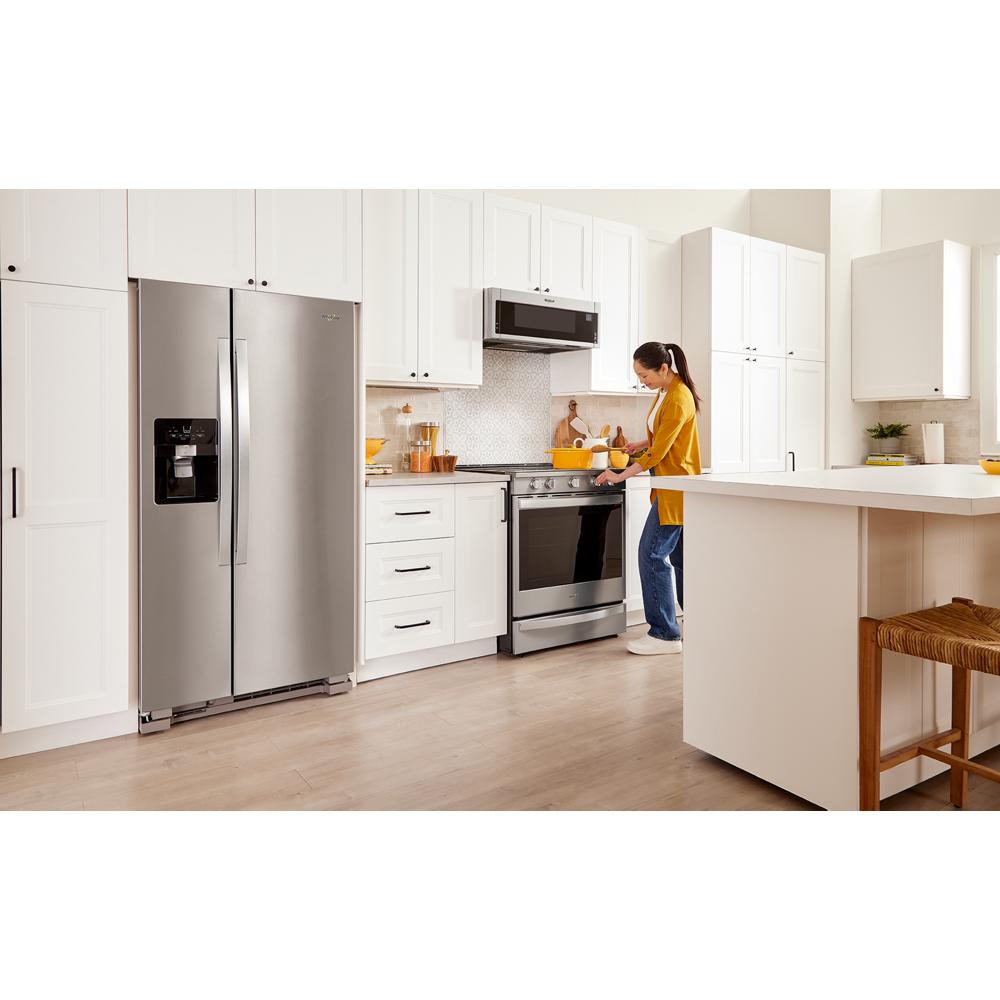 Whirlpool 33-inch Wide Side-by-Side Refrigerator - 21 cu. ft. - Fingerprint-Resistant Stainless Finish (WRS321SDHZ)
