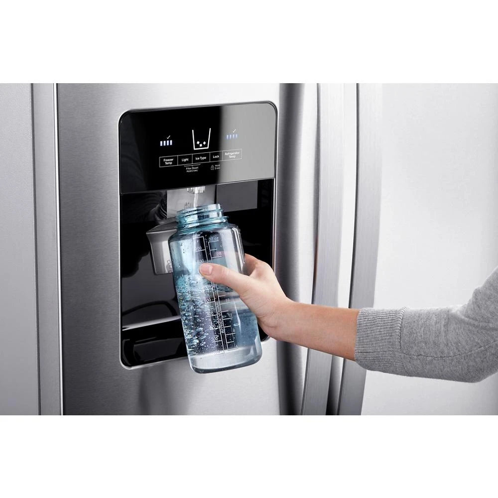 WHIRLPOOL 36-inch Wide Side-by-Side Refrigerator - 25 cu. ft. - Fingerprint-Resistant Stainless Finish (WRS325SDHZ)