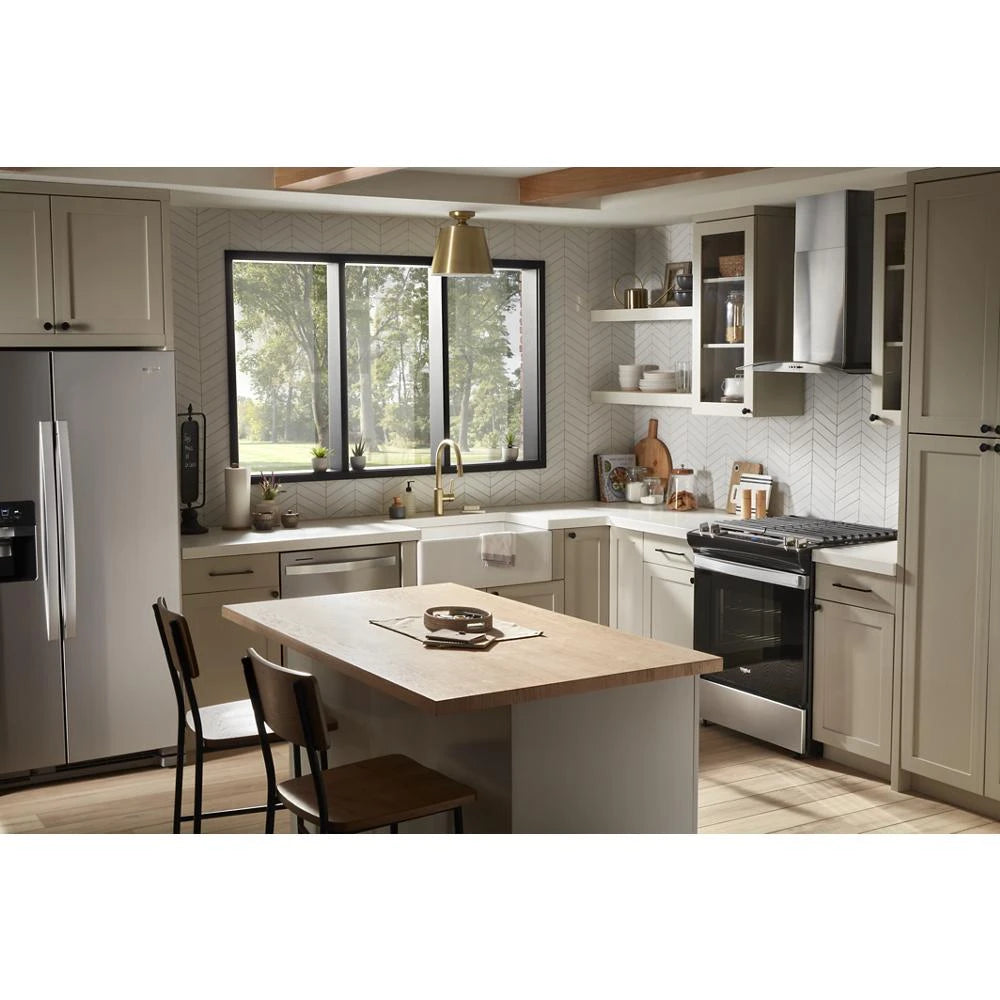 WHIRLPOOL 36-inch Wide Side-by-Side Refrigerator - 25 cu. ft. - Fingerprint-Resistant Stainless Finish (WRS325SDHZ)