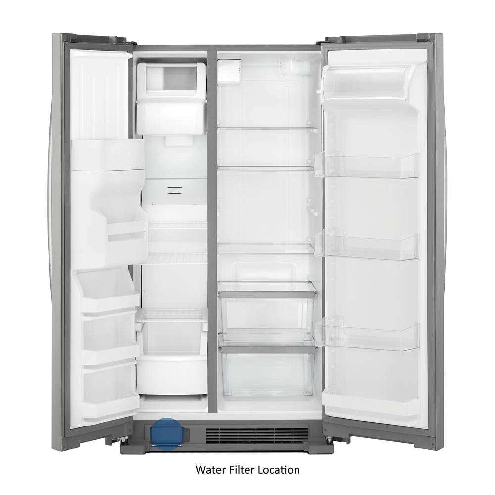 Whirlpool 33-inch Wide Side-by-Side Refrigerator - 21 cu. ft. - Fingerprint-Resistant Stainless Finish (WRS331SDHM)