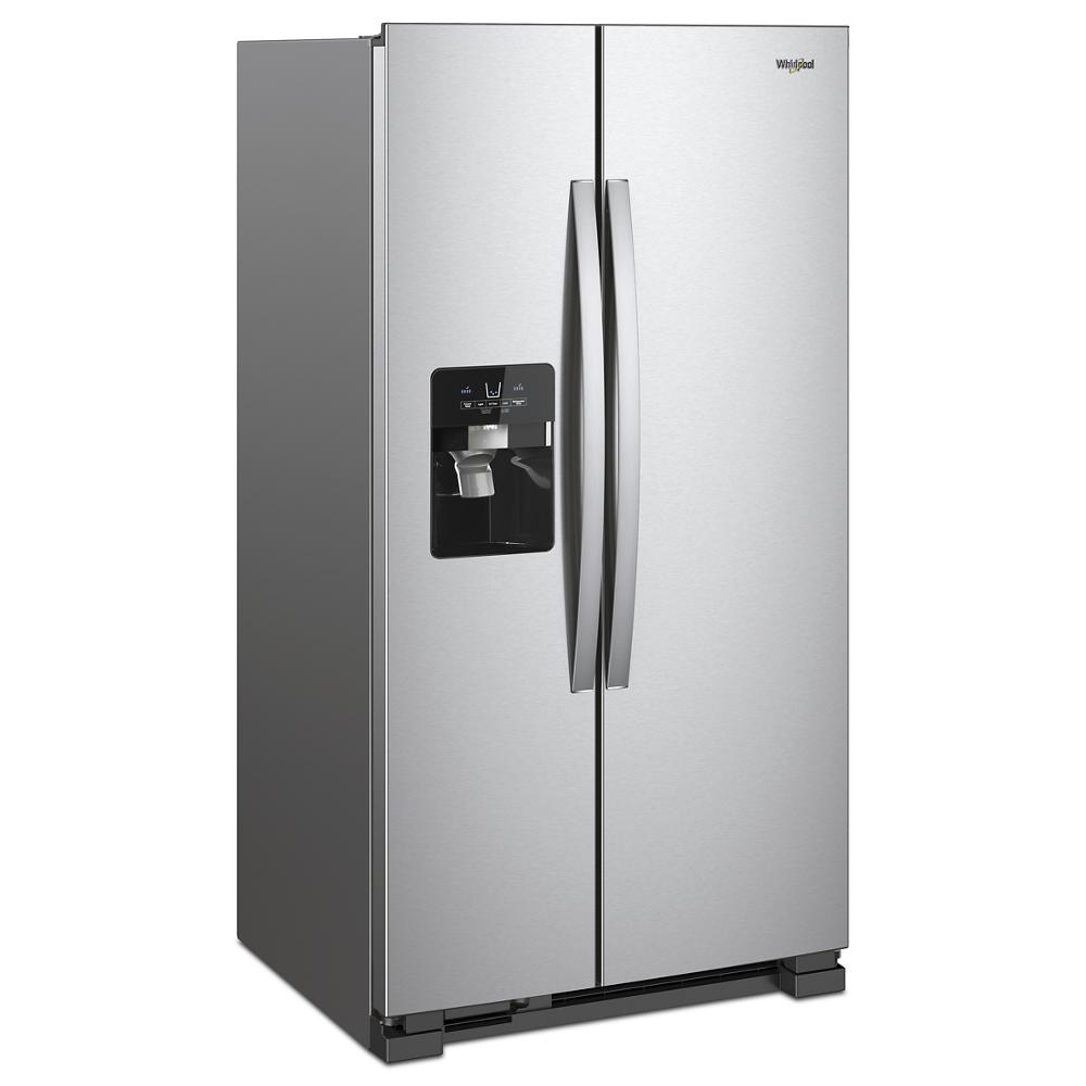 Whirlpool 33-inch Wide Side-by-Side Refrigerator - 21 cu. ft. - Monochromatic Stainless Steel (WRS331SDHM)