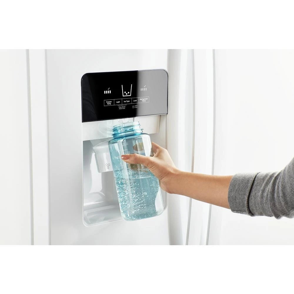 WHIRLPOOL 33-inch Wide Side-by-Side Refrigerator - 21 cu. ft. - White (WRS331SDHW)
