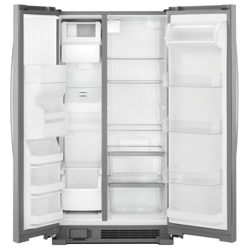 Whirlpool 36-inch Wide Side-by-Side Refrigerator - 25 cu. ft. - Monochromatic Stainless Steel (WRS335SDHM)