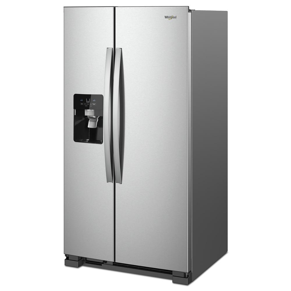 Whirlpool 36-inch Wide Side-by-Side Refrigerator - 25 cu. ft. - Monochromatic Stainless Steel (WRS335SDHM)