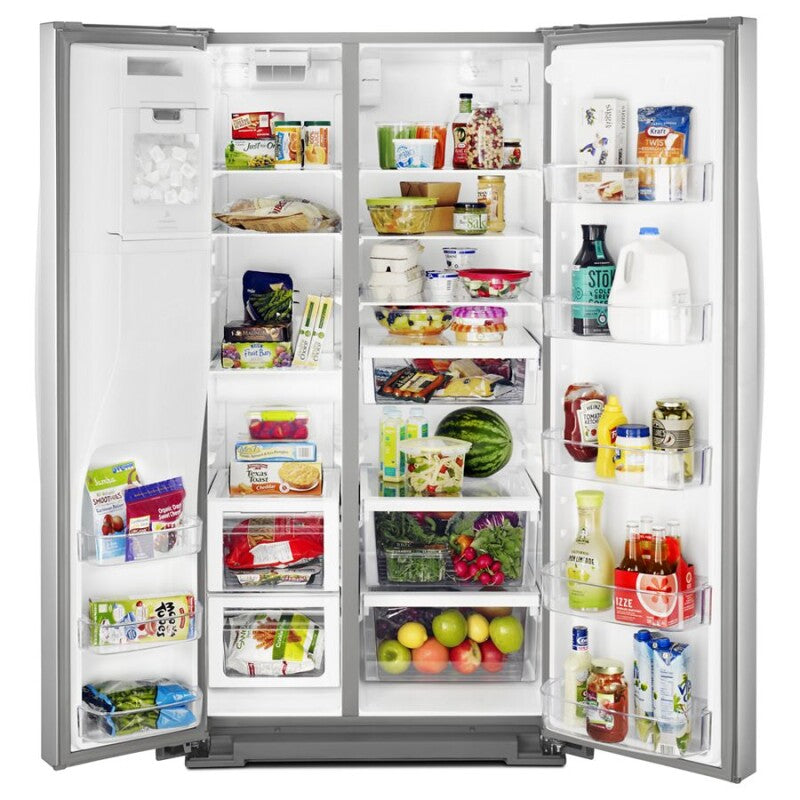 Whirlpool 36-inch Wide Side-by-Side Refrigerator - 28 cu. ft. - Fingerprint Resistant Stainless Steel (WRS588FIHZ)