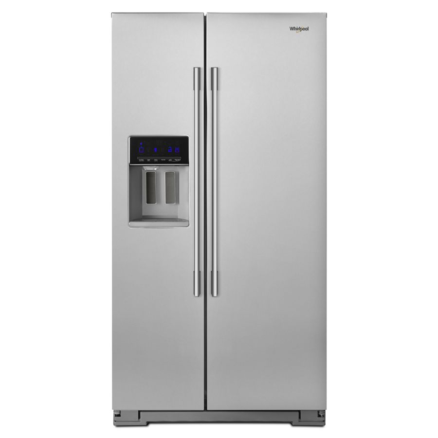 Whirlpool 36-inch Wide Contemporary Handle Counter Depth Side-by-Side Refrigerator - 21 cu. ft. - Fingerprint Resistant Stainless Steel (WRSA71CIHZ)