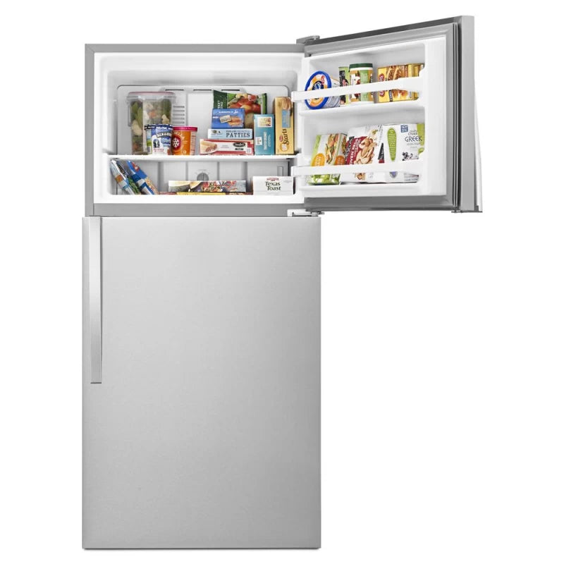 Whirlpool 30-inch Wide Top Freezer Refrigerator - 18 Cu. Ft. - Monochromatic Stainless Steel (WRT108FFDM)