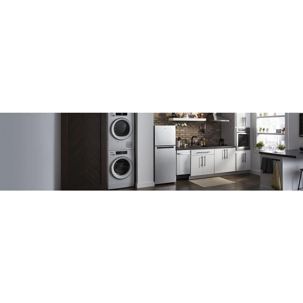 Whirlpool 24-inch Wide Small Space Top-Freezer Refrigerator - 11.6 cu. ft. - Fingerprint-Resistant Stainless Finish (WRT112CZJZ)