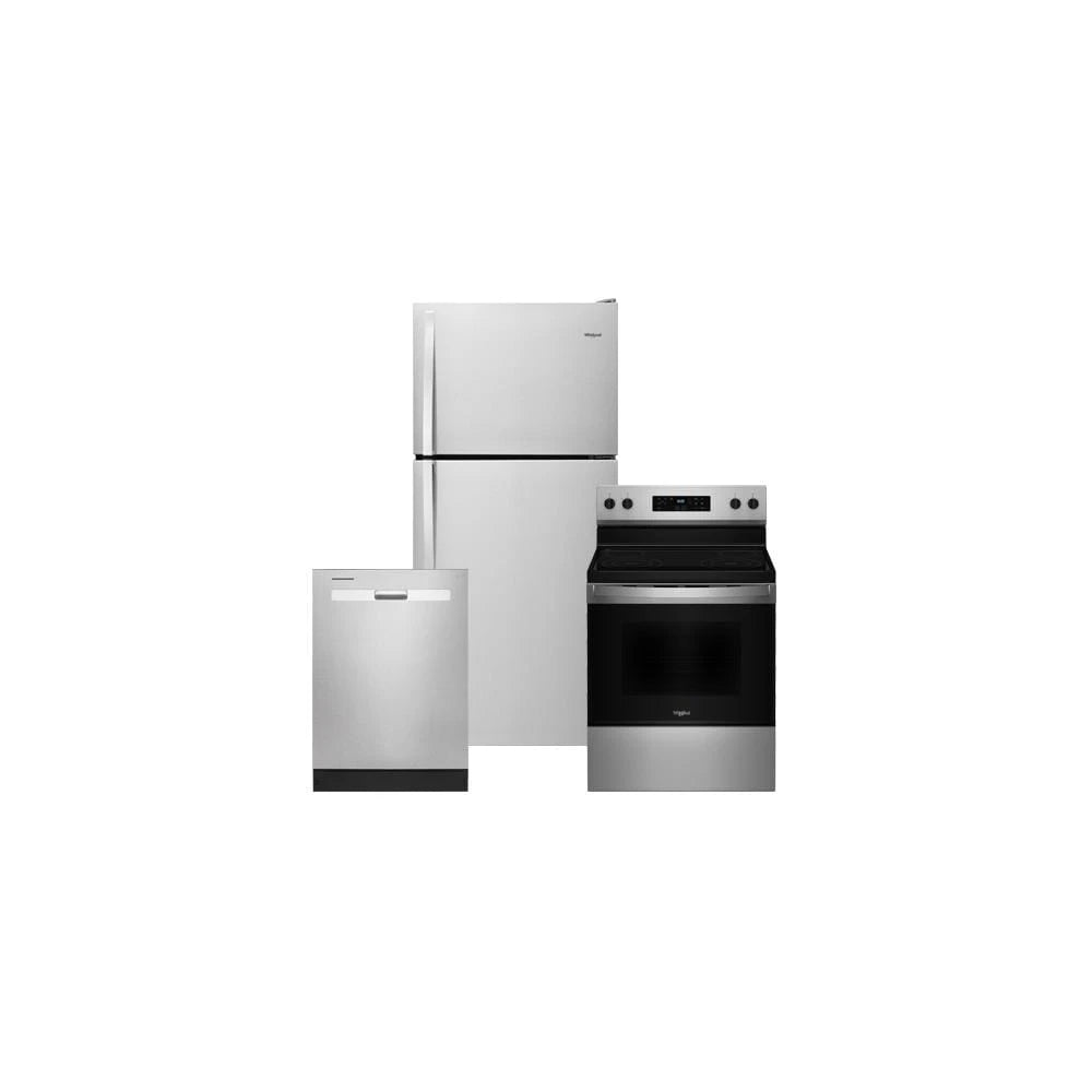 WHIRLPOOL 30-inch Wide Top Freezer Refrigerator - 18 cu. ft. - Monochromatic Stainless Steel (WRT318FZDM)