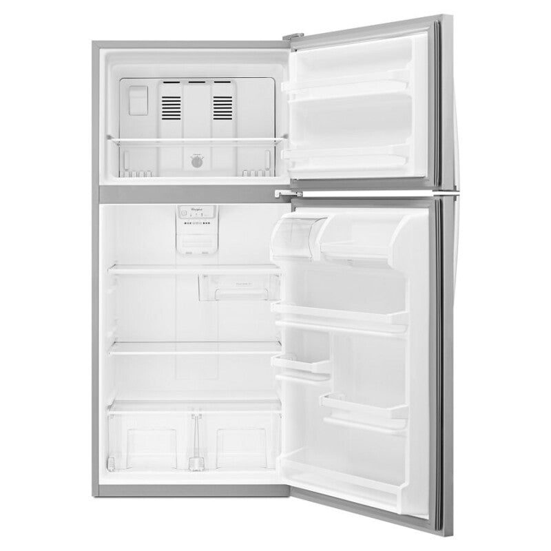 Whirlpool 30-inch Wide Top Freezer Refrigerator - 18 cu. ft. - Monochromatic Stainless Steel (WRT318FZDM)