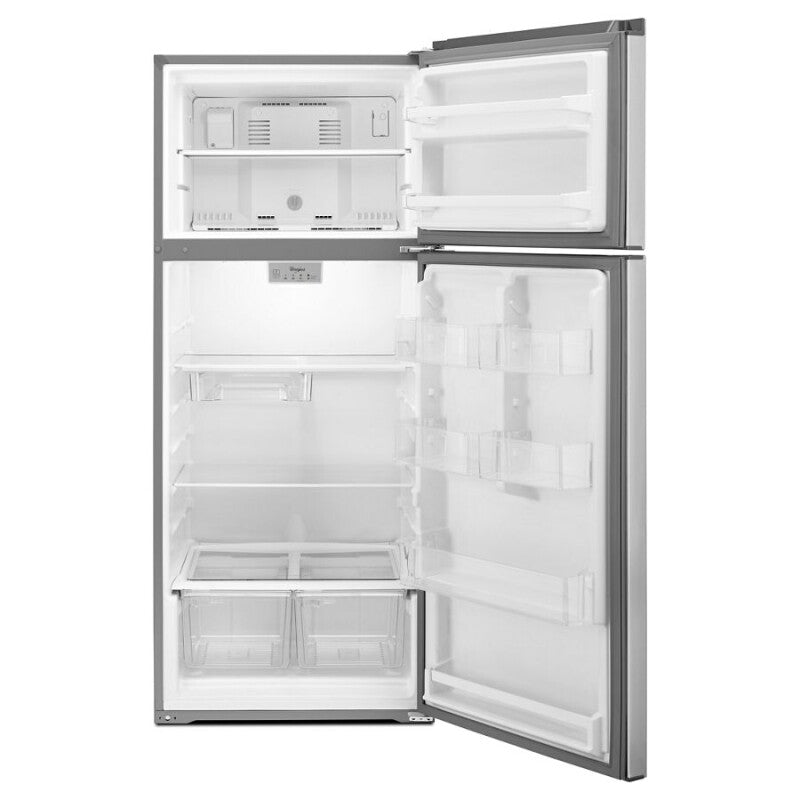 Whirlpool 28-inch Wide Refrigerator Compatible With The EZ Connect Icemaker Kit ? 18 Cu. Ft. - Stainless Steel (WRT518SZFM)