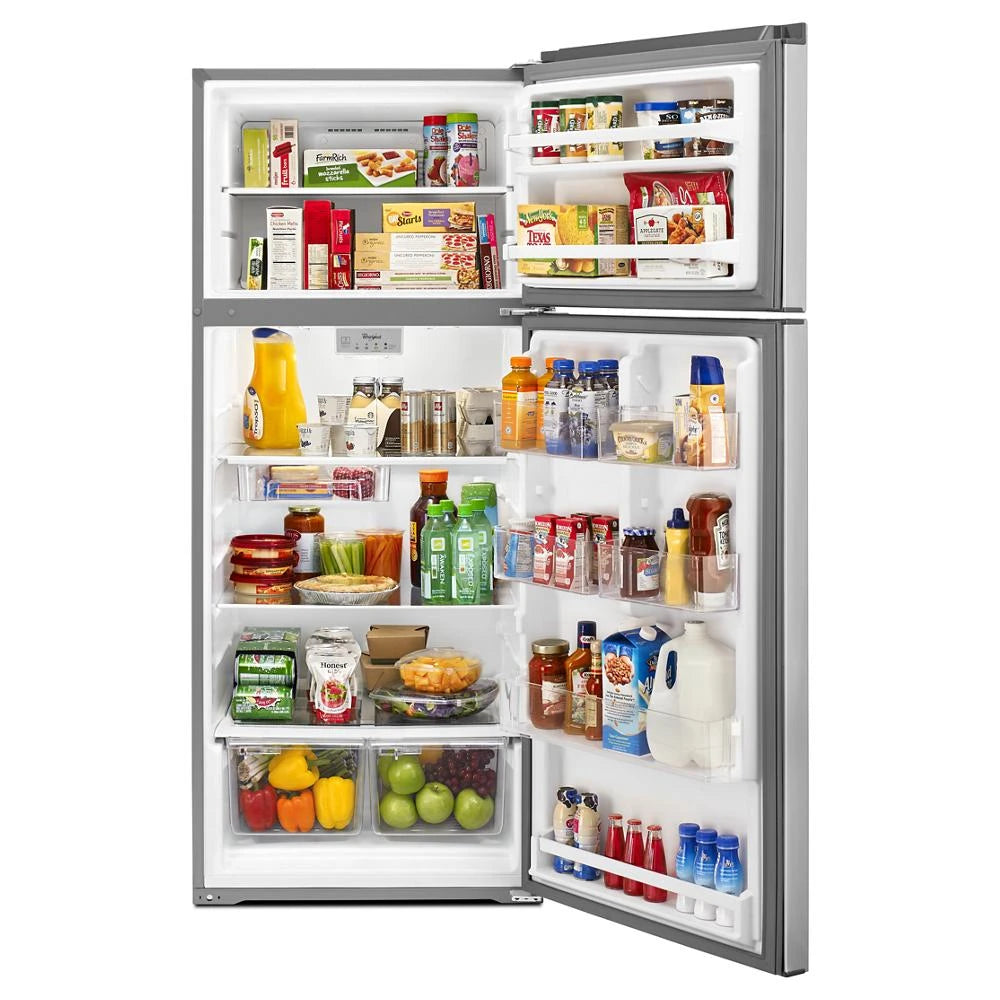 WHIRLPOOL 28-inch Wide Refrigerator Compatible With The EZ Connect Icemaker Kit ? 18 Cu. Ft. - Stainless Steel (WRT518SZFM)