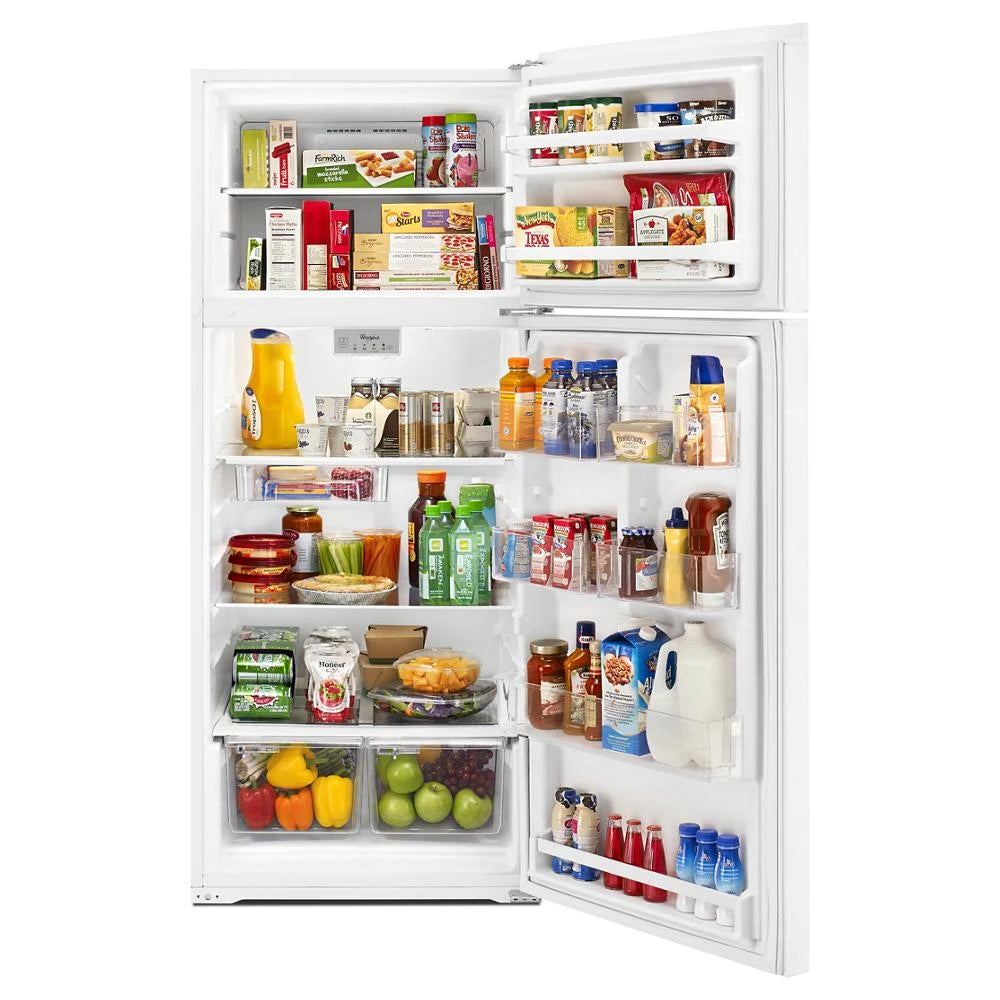 WHIRLPOOL 28-inch Wide Refrigerator Compatible With The EZ Connect Icemaker Kit ? 18 Cu. Ft. - White (WRT518SZFW)