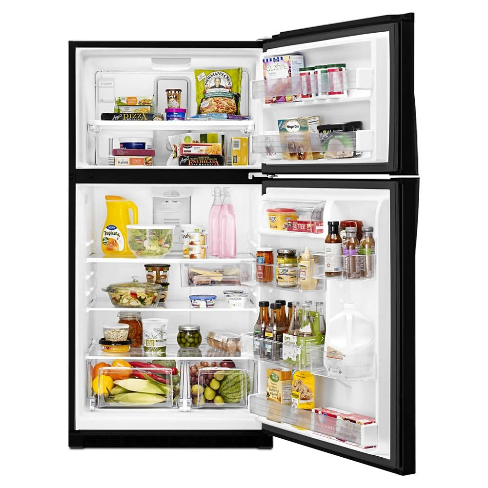 WHIRLPOOL 33-inch Wide Top Freezer Refrigerator - 21 cu. ft. - Black (WRT541SZDB)