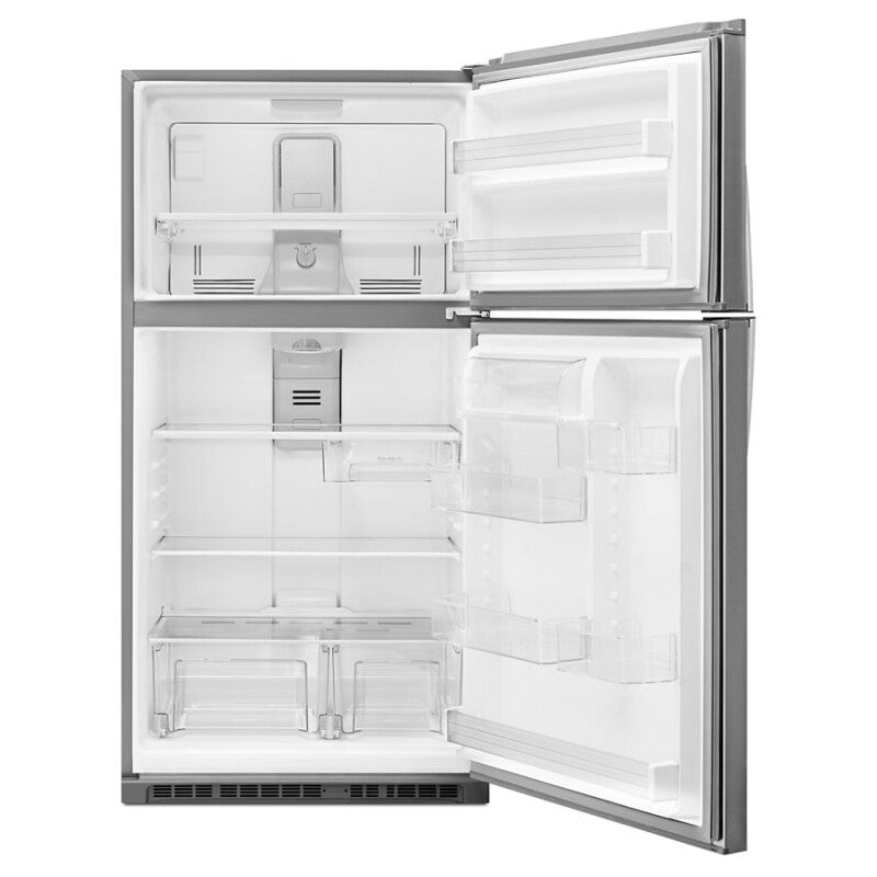 Whirlpool 33-inch Wide Top Freezer Refrigerator - 21 cu. ft. - Monochromatic Stainless Steel (WRT541SZDM)