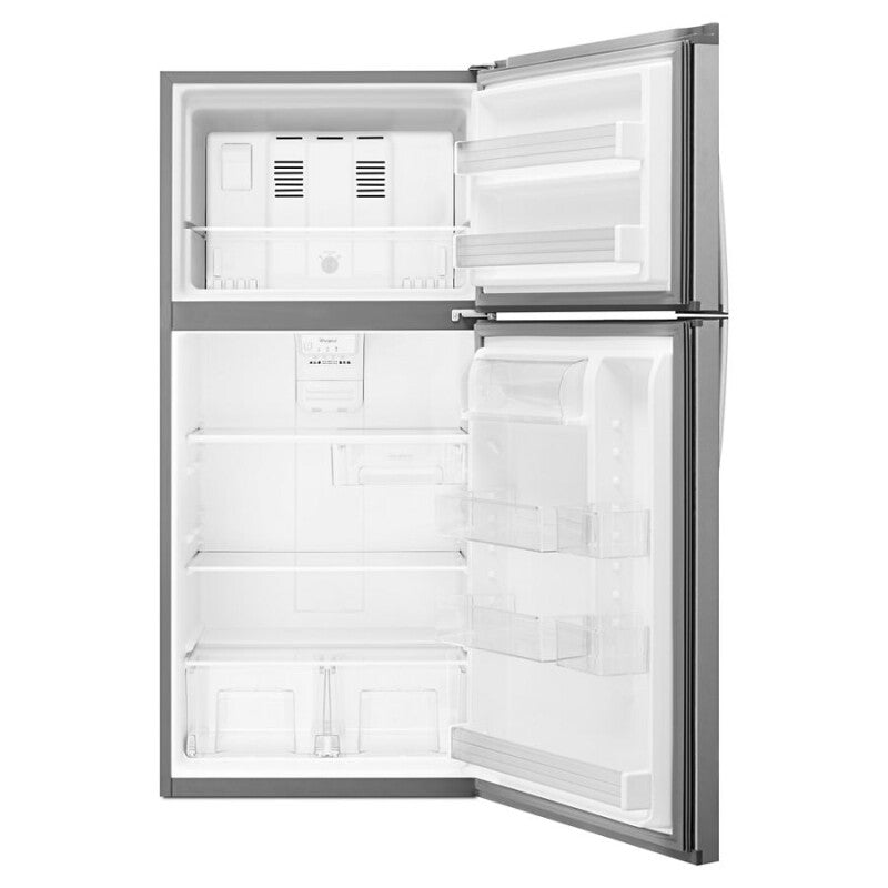 Whirlpool 30-inch Wide Top Freezer Refrigerator - 19 cu. ft. - Monochromatic Stainless Steel (WRT549SZDM)
