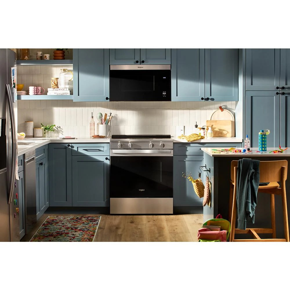 WHIRLPOOL 30-inch Electric Smart Range with Air Cooking Technology - Fingerprint Resistant Stainless Steel (WSES5030SZ)