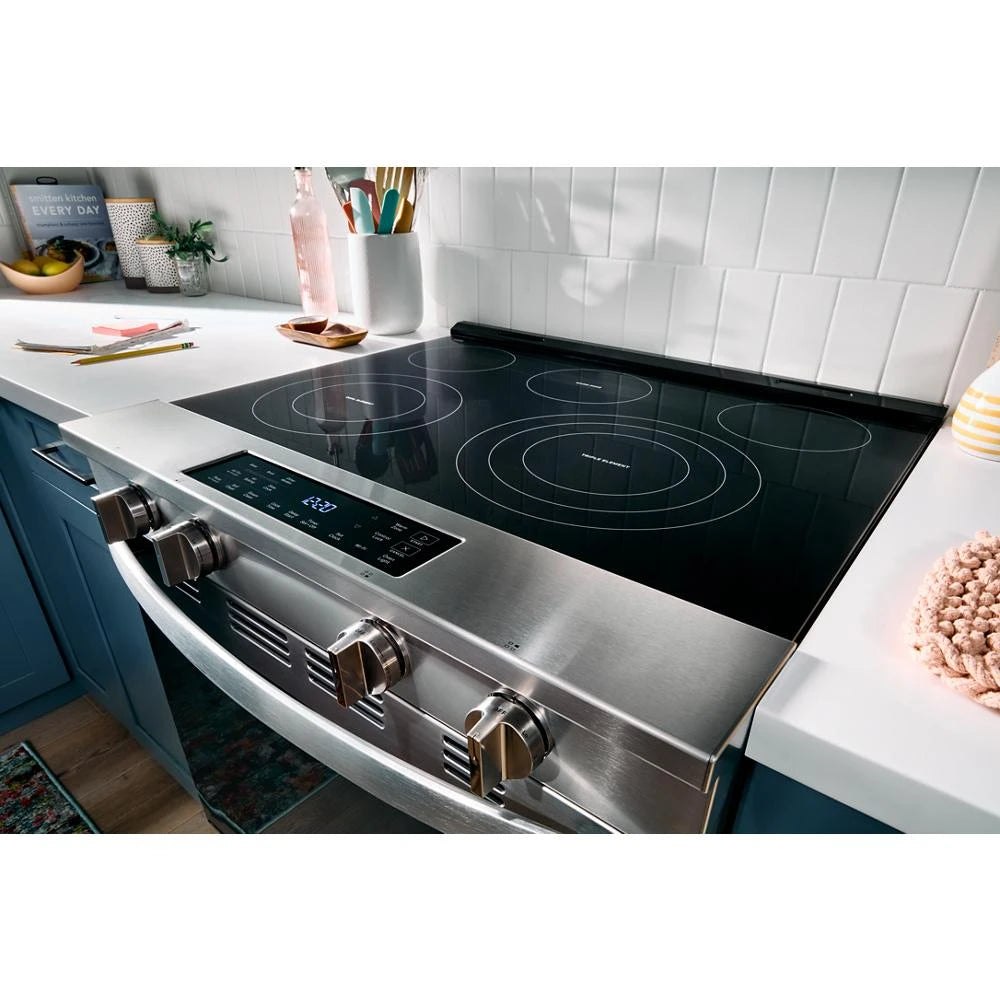 WHIRLPOOL 30-inch Electric Smart Range with Air Cooking Technology - Fingerprint Resistant Stainless Steel (WSES5030SZ)