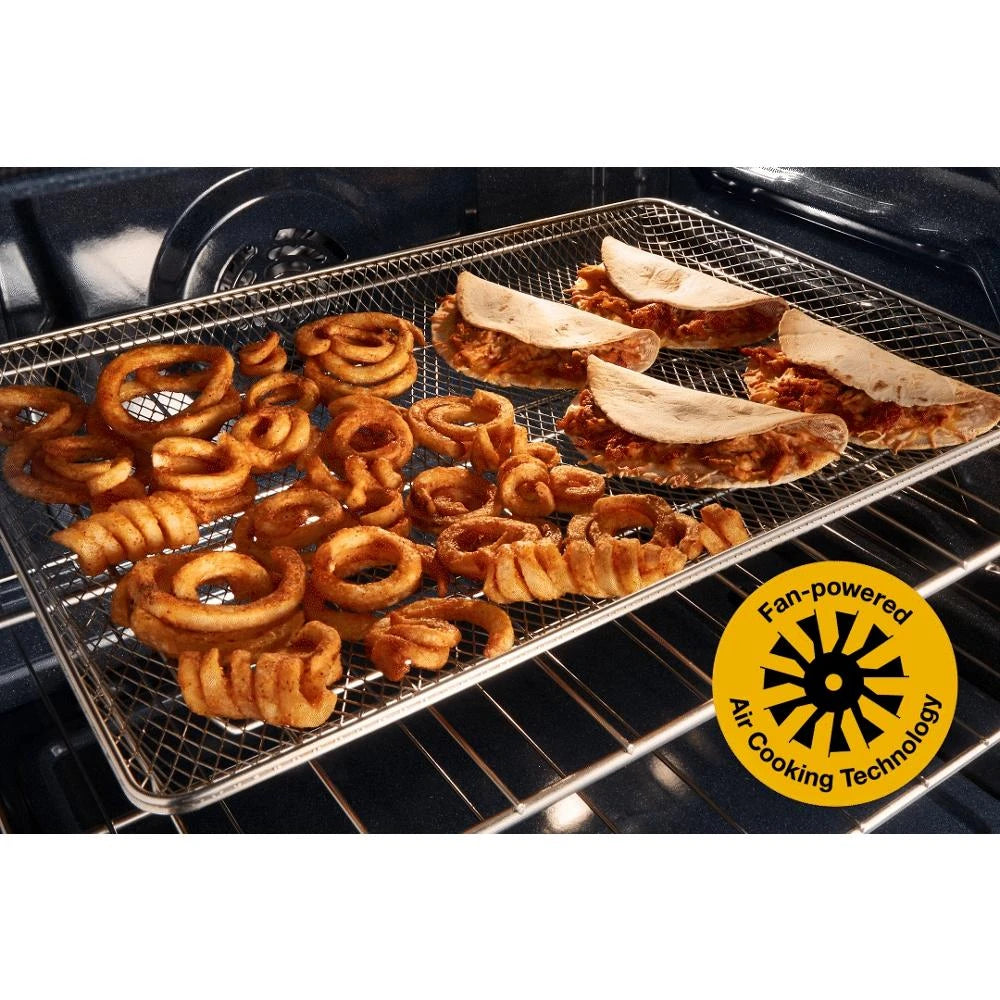 WHIRLPOOL 30-inch Electric Smart Range with Air Cooking Technology - Fingerprint Resistant Stainless Steel (WSES5030SZ)