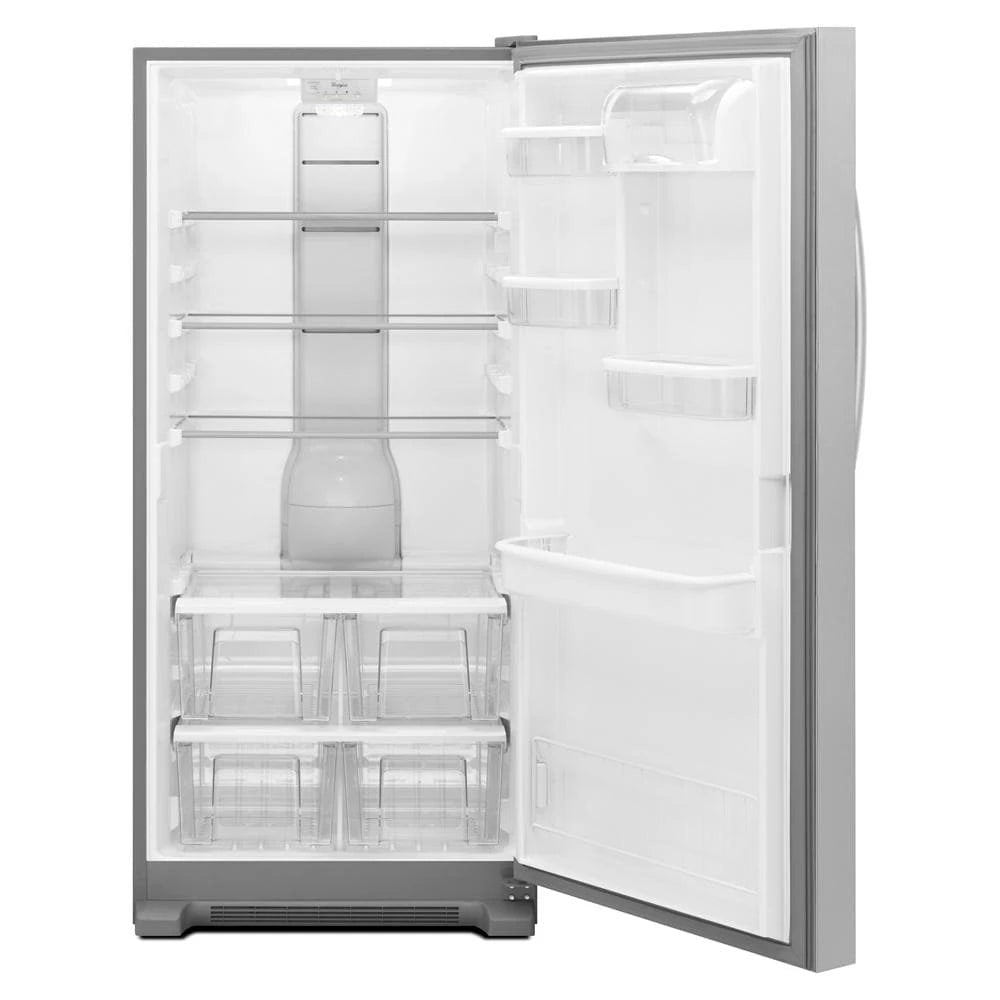 WHIRLPOOL 31-inch Wide SideKicks® All-Refrigerator with LED Lighting - 18 cu. ft. - Monochromatic Stainless Steel (WSR57R18DM)