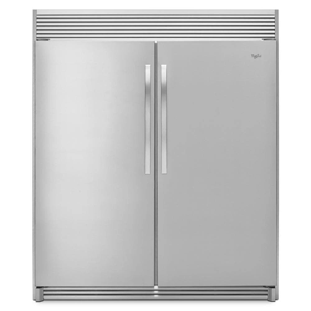 WHIRLPOOL 31-inch Wide SideKicks® All-Refrigerator with LED Lighting - 18 cu. ft. - Monochromatic Stainless Steel (WSR57R18DM)