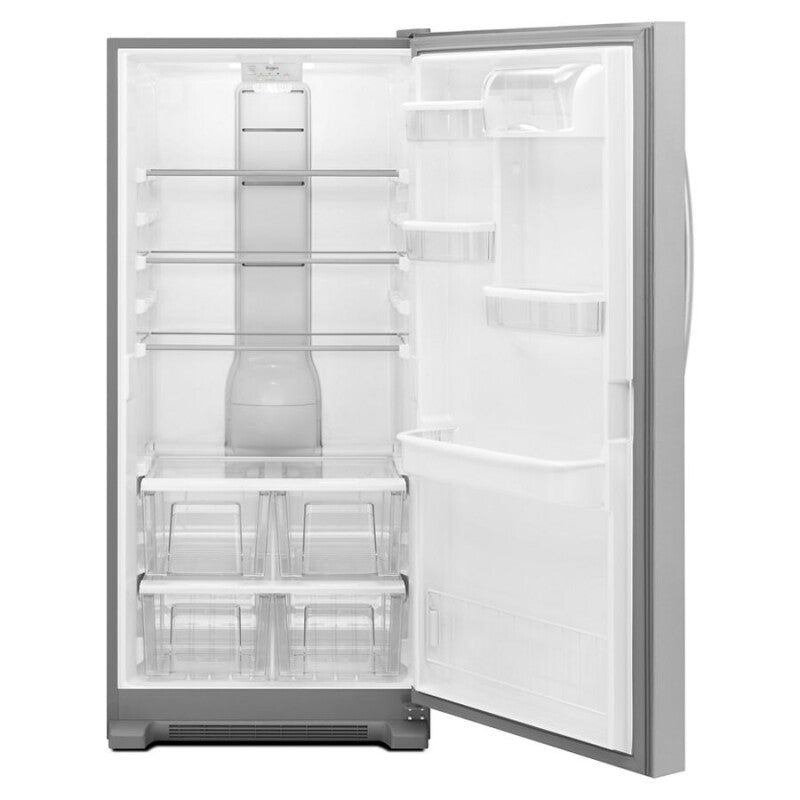 Whirlpool 31-inch Wide SideKicks® All-Refrigerator with LED Lighting - 18 cu. ft. - Monochromatic Stainless Steel (WSR57R18DM)