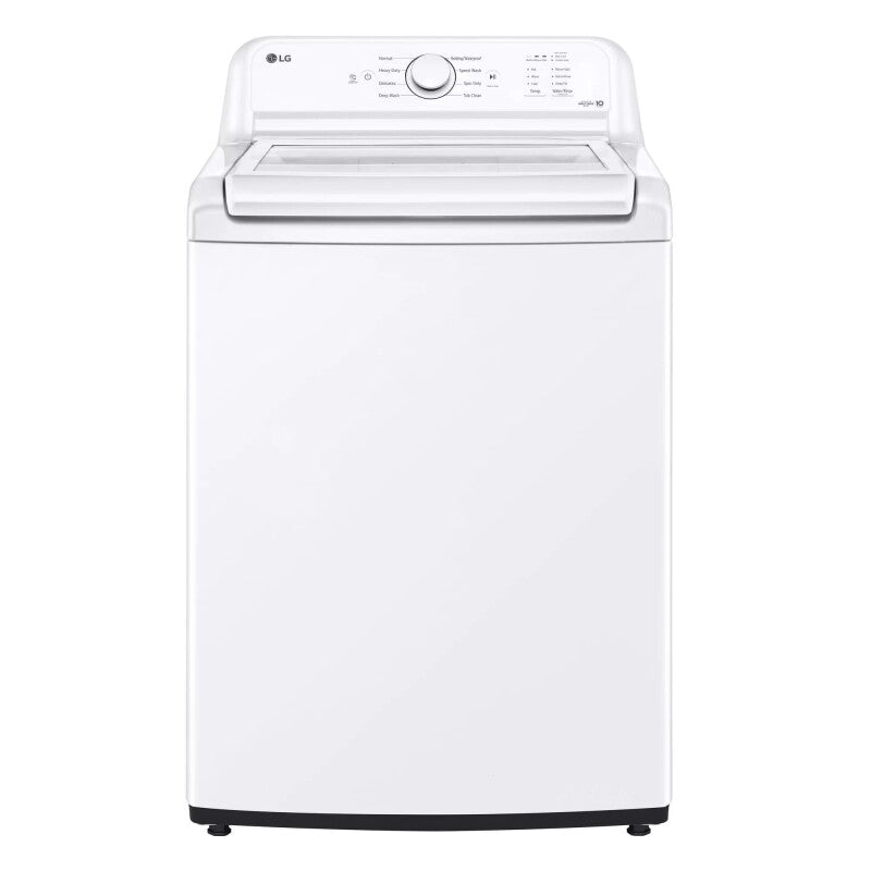 LG 4.1 cu. ft. Capacity Top Load Washer with Agitator and SlamProof Glass Lid - White (WT6105CW)